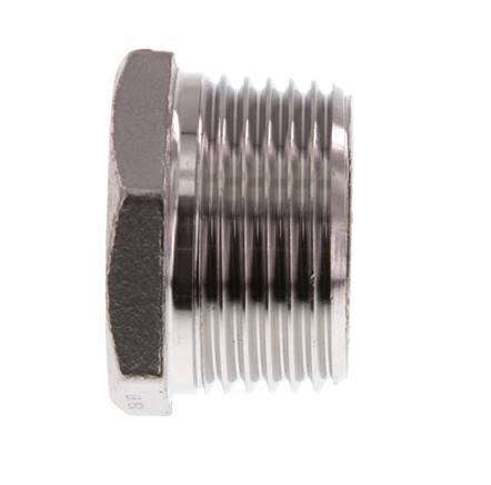 R 1'' x Rp 1/2'' M/F Reduzierring aus rostfreiem Stahl 16 bar