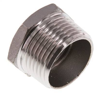 R 1'' x Rp 1/2'' M/F Reduzierring aus rostfreiem Stahl 16 bar