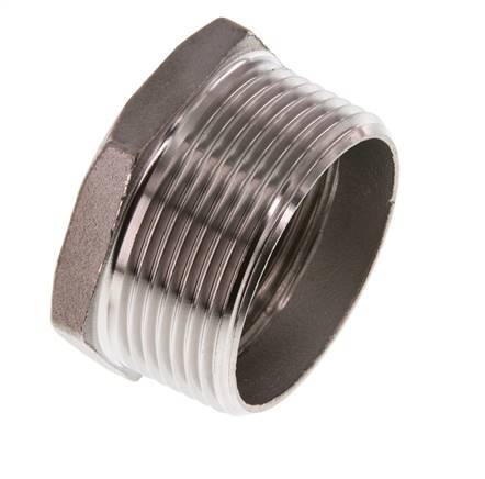 R 1 1/2'' x Rp 1 1/4'' M/F Reduzierring aus Edelstahl 16 bar