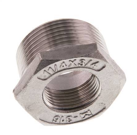 R 1 1/4'' x Rp 3/4'' M/F Reduzierring aus rostfreiem Stahl 16 bar