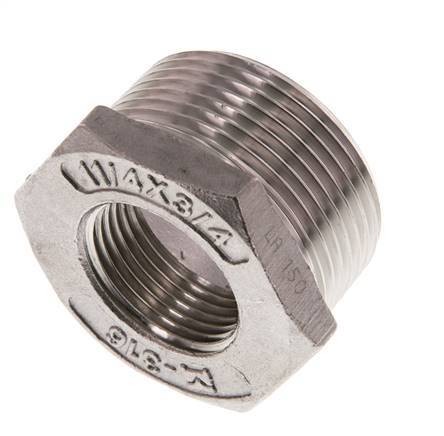 R 1 1/4'' x Rp 3/4'' M/F Reduzierring aus rostfreiem Stahl 16 bar