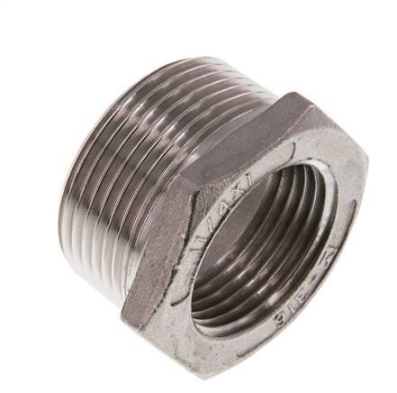 R 1 1/4'' x Rp 1'' M/F Reduzierring aus rostfreiem Stahl 16 bar