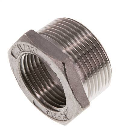 R 1 1/4'' x Rp 1'' M/F Reduzierring aus rostfreiem Stahl 16 bar