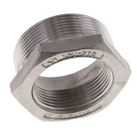 2'' NPT x 1 1/2'' NPT M/F Reduzierring aus Edelstahl 16 bar