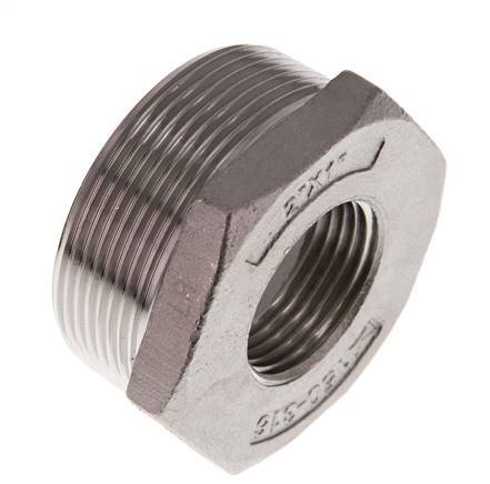 R 2'' x Rp 1'' M/F Reduzierring aus rostfreiem Stahl 16 bar