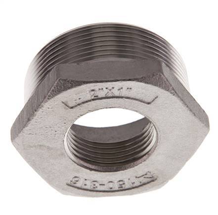 R 2'' x Rp 1'' M/F Reduzierring aus rostfreiem Stahl 16 bar