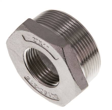 R 2'' x Rp 1'' M/F Reduzierring aus rostfreiem Stahl 16 bar