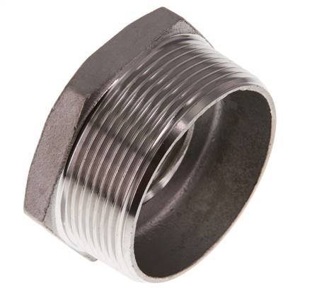 R 2'' x Rp 1'' M/F Reduzierring aus rostfreiem Stahl 16 bar