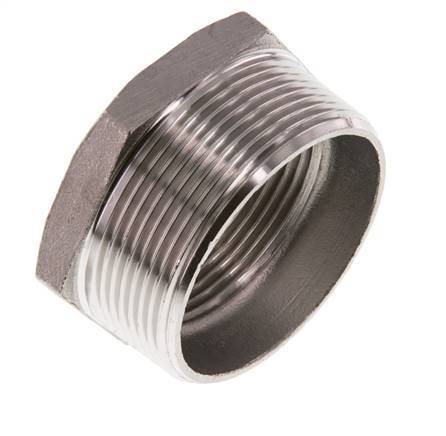 R 2'' x Rp 1 1/2'' M/F Reduzierring aus rostfreiem Stahl 16 bar