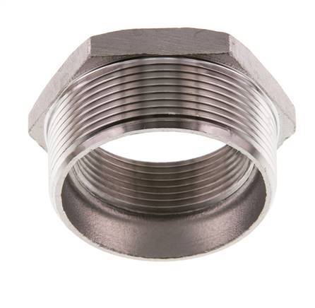 R 2'' x Rp 1 1/2'' M/F Reduzierring aus rostfreiem Stahl 16 bar