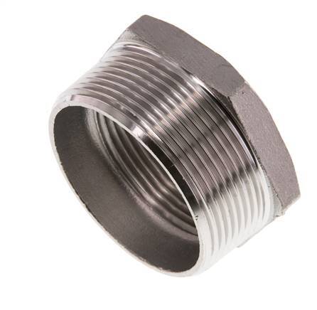 R 2'' x Rp 1 1/2'' M/F Reduzierring aus rostfreiem Stahl 16 bar