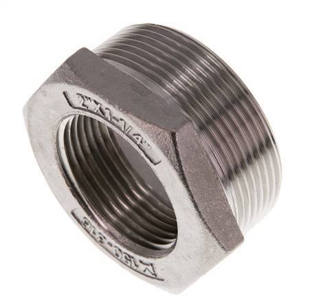 R 2'' x Rp 1 1/4'' M/F Reduzierring aus rostfreiem Stahl 16 bar