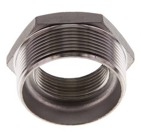 R 2'' x Rp 1 1/4'' M/F Reduzierring aus rostfreiem Stahl 16 bar