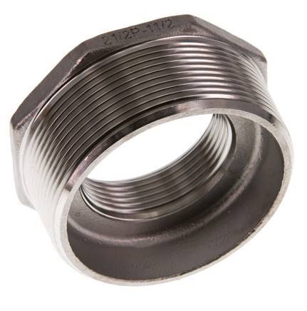 R 2 1/2'' x Rp 1 1/2'' M/F Reduzierring aus Edelstahl 16 bar