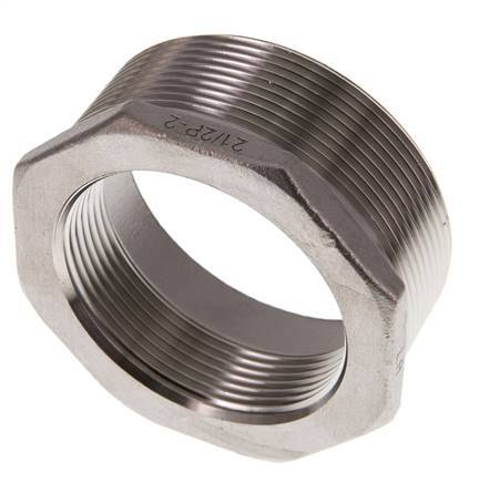 R 2 1/2'' x Rp 2'' M/F Reduzierring aus Edelstahl 16 bar