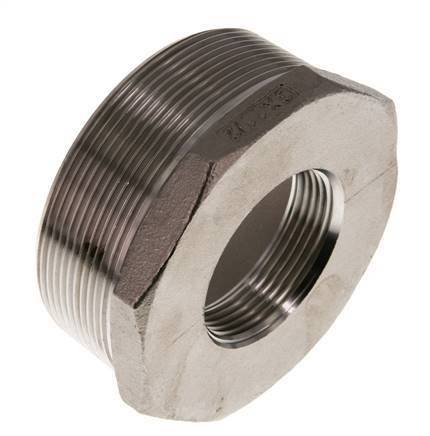 R 3'' x Rp 1 1/2'' M/F Reduzierring aus rostfreiem Stahl 16 bar