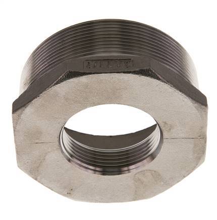 R 3'' x Rp 1 1/2'' M/F Reduzierring aus rostfreiem Stahl 16 bar