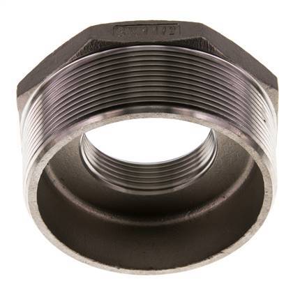 R 3'' x Rp 1 1/2'' M/F Reduzierring aus rostfreiem Stahl 16 bar