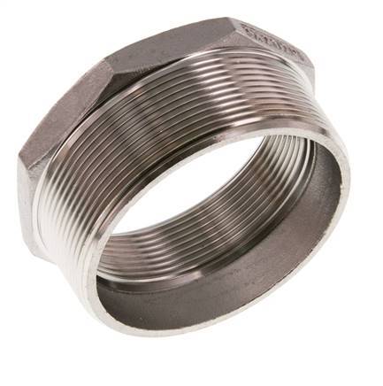 R 3'' x Rp 2 1/2'' M/F Reduzierring aus rostfreiem Stahl 16 bar