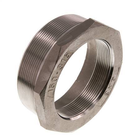 R 4'' x Rp 3'' M/F Reduzierring aus rostfreiem Stahl 16 bar