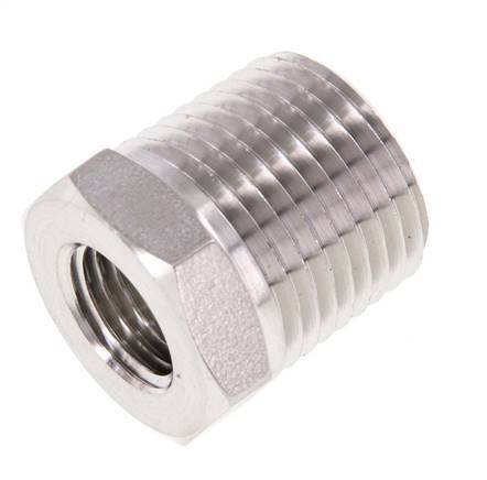 1/2'' NPT x 1/4'' NPT M/F Reduzierring aus Edelstahl 210 Bar - Hydraulik