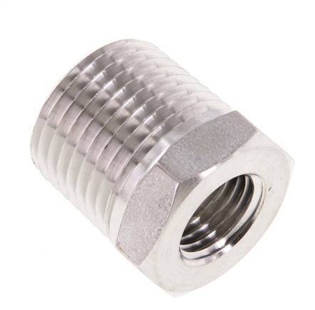 1/2'' NPT x 1/4'' NPT M/F Reduzierring aus Edelstahl 210 Bar - Hydraulik