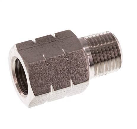 1/8'' NPT x G 1/8'' M/F Reduzierring aus Edelstahl 40 bar - Hydraulisch