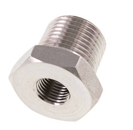 3/8'' NPT x 1/8'' NPT M/F Reduzierring aus Edelstahl 210 Bar - Hydraulik