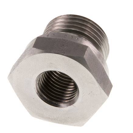 G 1/2'' x G 1/4'' M/F Reduzierstück aus Edelstahl 630 Bar - Hydraulisch