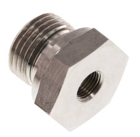 G 1/2'' x G 1/8'' M/F Reduzierstück aus Edelstahl 630 Bar - Hydraulisch