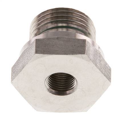 G 1/2'' x G 1/8'' M/F Reduzierstück aus Edelstahl 630 Bar - Hydraulisch