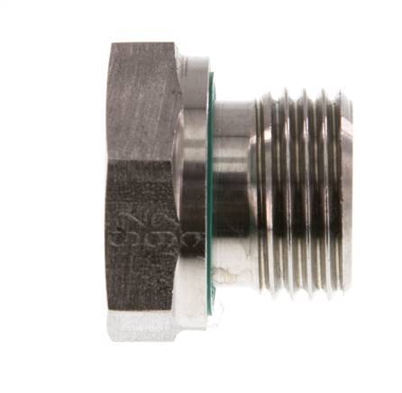 G 1/2'' x G 1/8'' M/F Stainless steel Reducing Adapter 630 Bar - Hydraulic