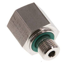 G 1/4'' x G 3/8'' M/F Stainless steel Reducing Adapter 630 Bar - Hydraulic