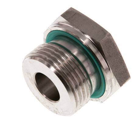G 1'' x G 3/8'' M/F Reduzierstück aus Edelstahl 400 Bar - Hydraulik