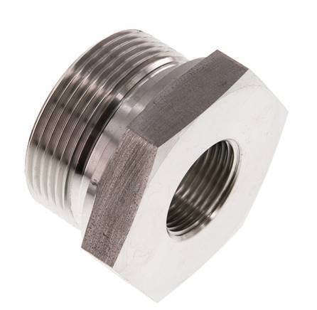 G 1 1/2'' x G 3/4'' M/F Reduzierstück aus Edelstahl 315 Bar - Hydraulisch