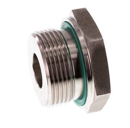 G 1 1/4'' x G 1/2'' M/F Reduzierstück aus Edelstahl 400 Bar - Hydraulik