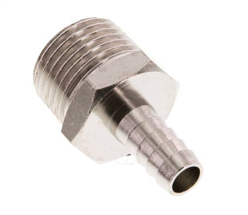 R 1/2'' Male x 9mm Nickel plated Brass Hose barb 16 Bar [2 Pieces]