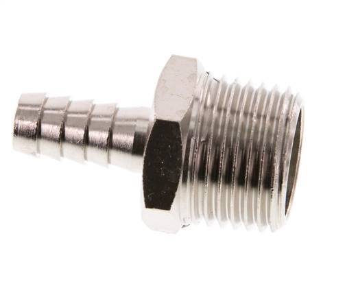 R 1/2'' Male x 9mm Nickel plated Brass Hose barb 16 Bar [2 Pieces]