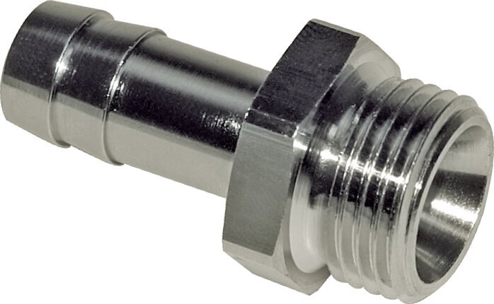 G 3/8'' Male x 13mm Nickel plated Brass Hose barb 16 Bar [2 Pieces]