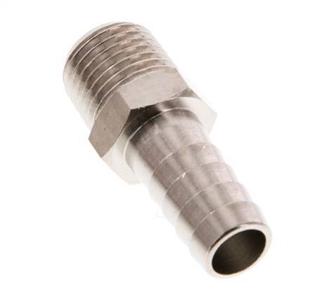 R 1/4'' Male x 10mm Nickel plated Brass Hose barb 16 Bar [5 Pieces]