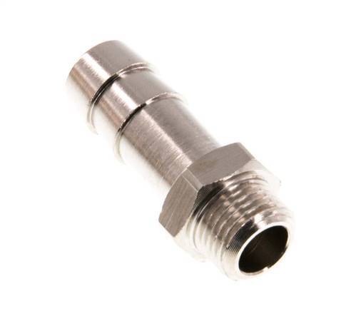G 1/8'' Male x 9mm Nickel plated Brass Hose barb 16 Bar [5 Pieces]