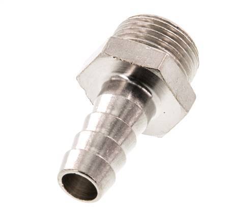 G 3/8'' Male x 9mm Nickel plated Brass Hose barb 16 Bar [5 Pieces]