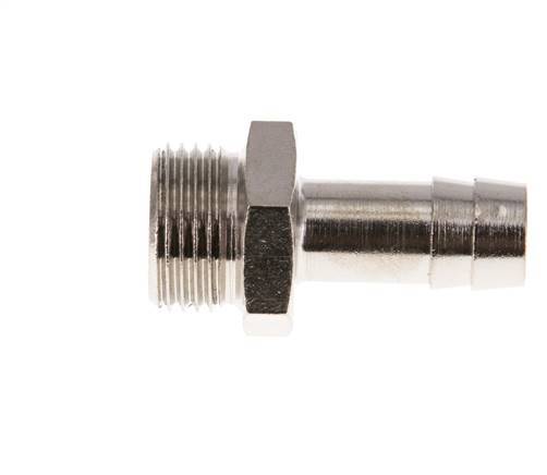 G 3/8'' Male x 10mm Nickel plated Brass Hose barb 16 Bar [2 Pieces]