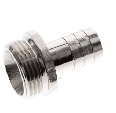 G 1'' Außengewinde x 19 mm Vernickeltes Messing Schlauchanschluss 16 bar