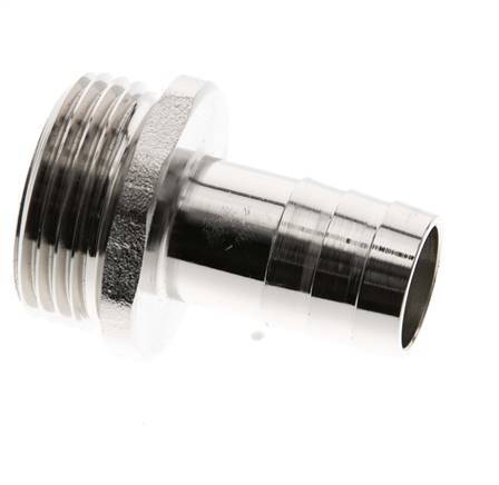 G 1'' Außengewinde x 19 mm Vernickeltes Messing Schlauchanschluss 16 bar