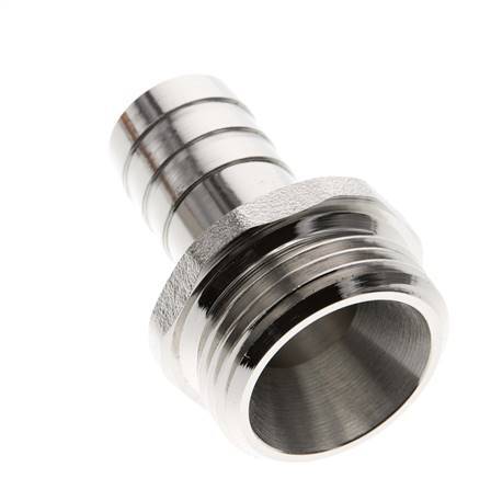G 1'' Außengewinde x 19 mm Vernickeltes Messing Schlauchanschluss 16 bar