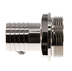 G 1 1/2'' Außengewinde x 32 mm Messing vernickelt Schlauchanschluss 16 bar