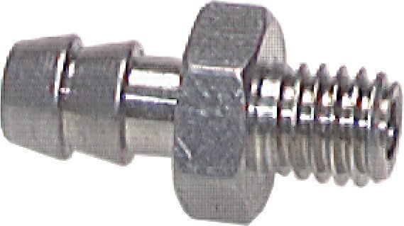M5 Male x 6mm Nickel plated Brass Hose barb 16 Bar [5 Pieces]
