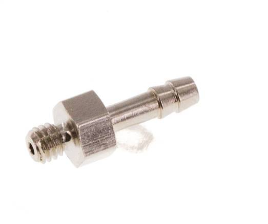 M3 Male x 2mm Nickel plated Brass Hose barb 16 Bar [2 Pieces]