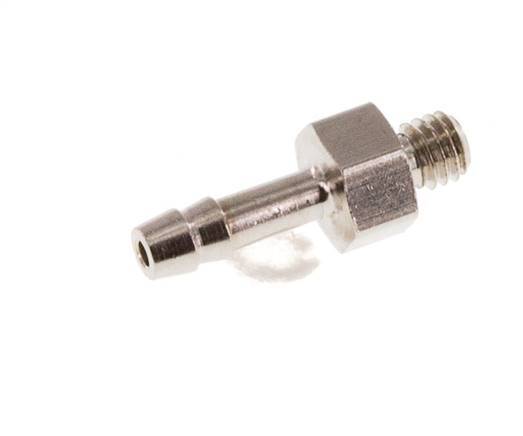 M3 Male x 2mm Nickel plated Brass Hose barb 16 Bar [2 Pieces]